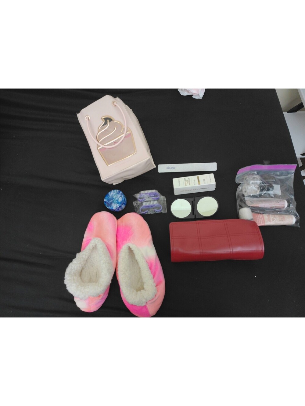 N & UWomen Spa Gift Set Beauty Pamper Kit Lot Slippers Skincare Dr maloxin, rice